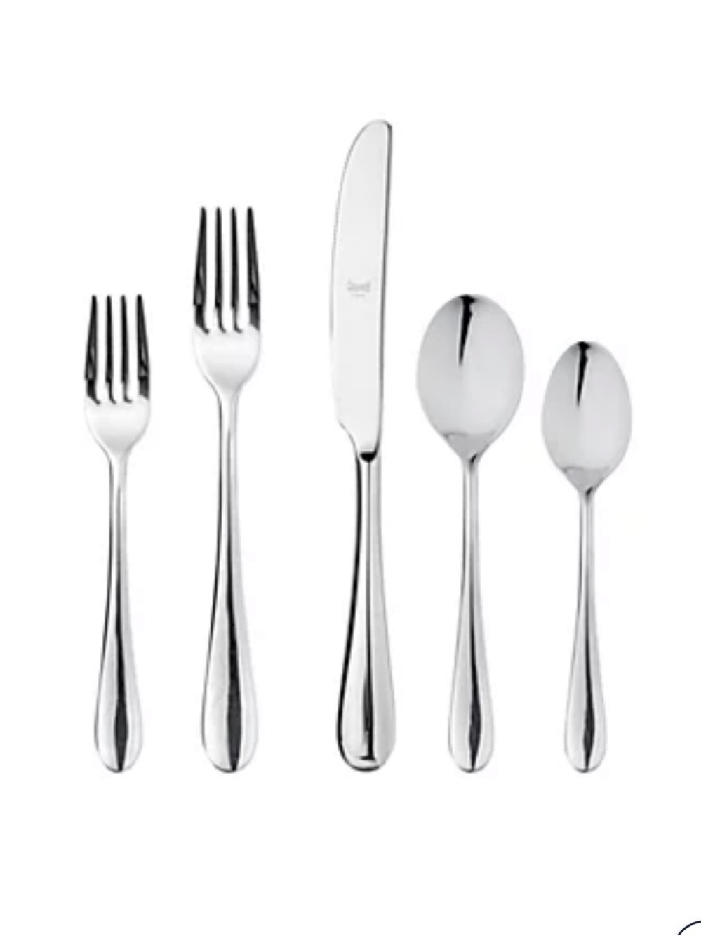 NEW MEPRA 20 Piece Stainless Steel Natura Flatware Set Silver 5925